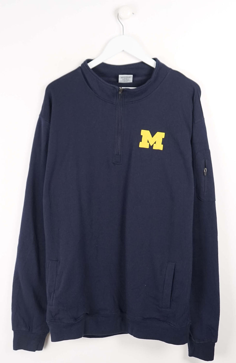 VINTAGE MICHIGAN 1/4 ZIP SWEATER (XXL)