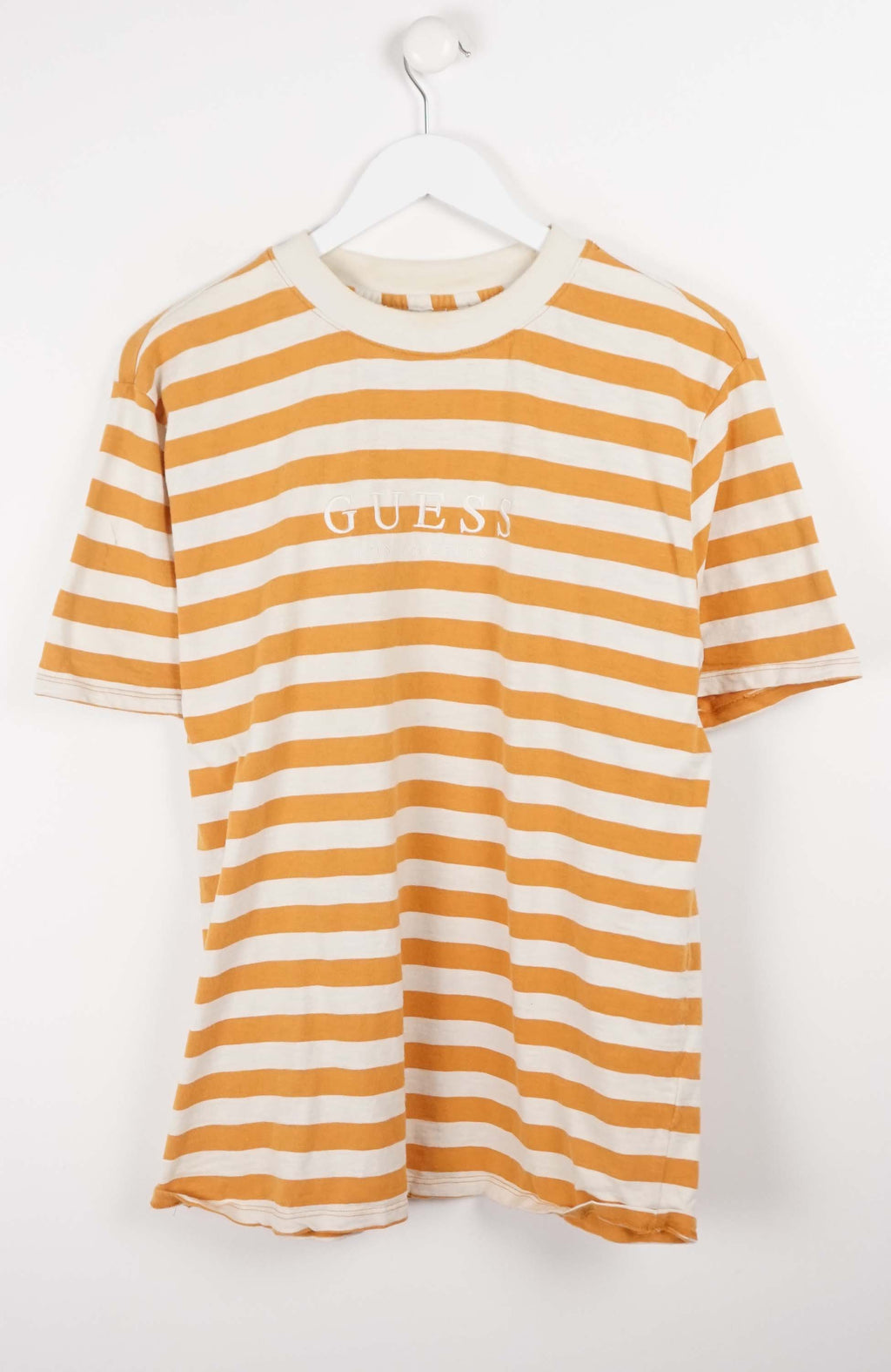 Guess orange clearance striped t shirt