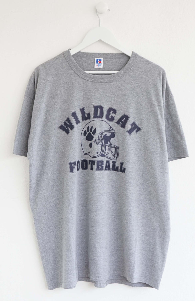 VINTAGE WILD CATS FOOTBALL T-SHIRT (XL) 