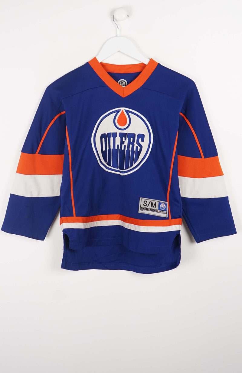 VINTAGE NHL REEBOK OILERS JERSEY (XS)