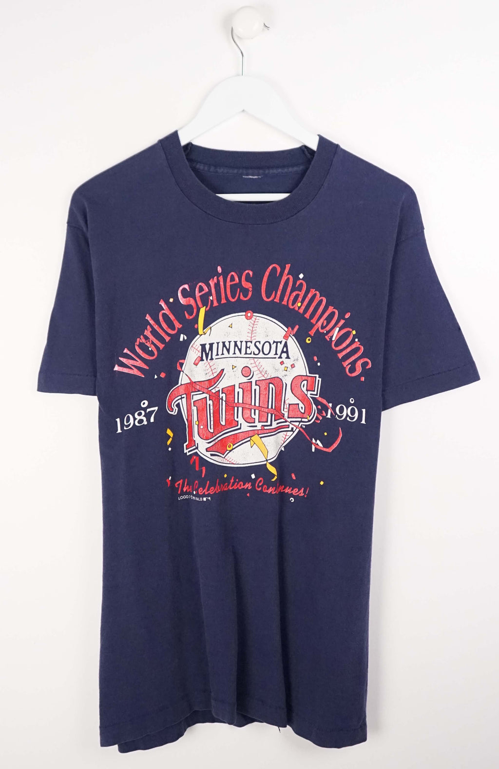 Vintage MLB (TULTEX) - Florida Marlins Vs Cleveland Indians World Champions T-Shirt 1997 X-Large